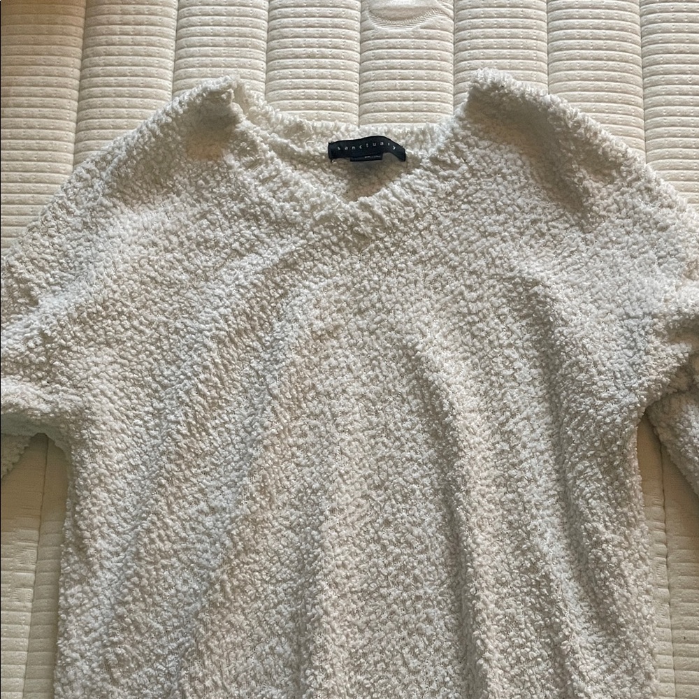 Sanctuary Textured Cream V-Neck Sweater